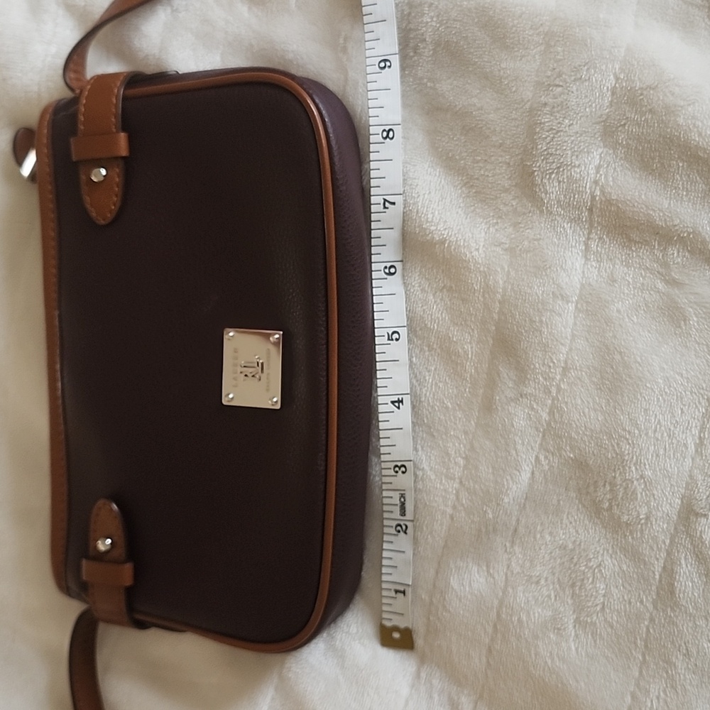 Ralph Lauren Deep Burgundy and Brown Crossbody Bag - Picture 12 of 16